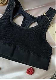 Harlow Kadın Seamless Dikişsiz Siyah Arkası Detaylı Sporcu Sütyeni