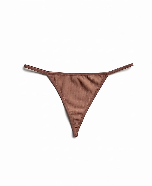 Kadın Vizon Rengi %95 Pamuk Fitilli String