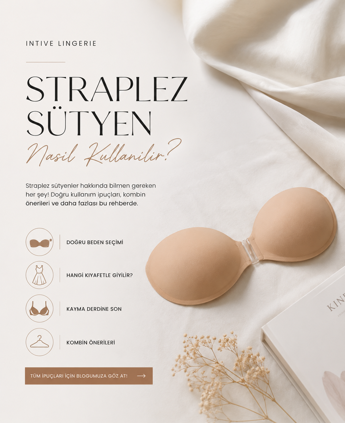 Straplez Sütyen Kaymaması İçin Ne Yapılır? Doğru Seçim Rehberi | Intive Lingerie